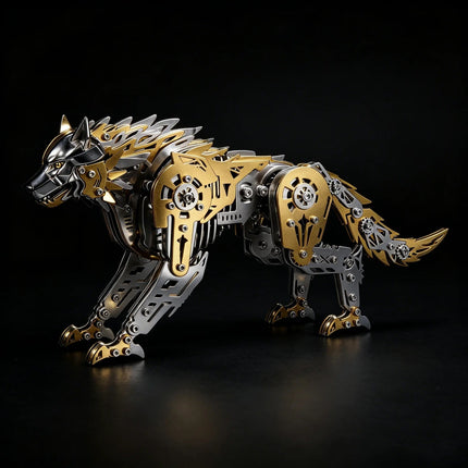 Mechanical Wolf 3D Metal Model Kit DIY Articulated Puzzle for Adults and Kids Floatingcity gear