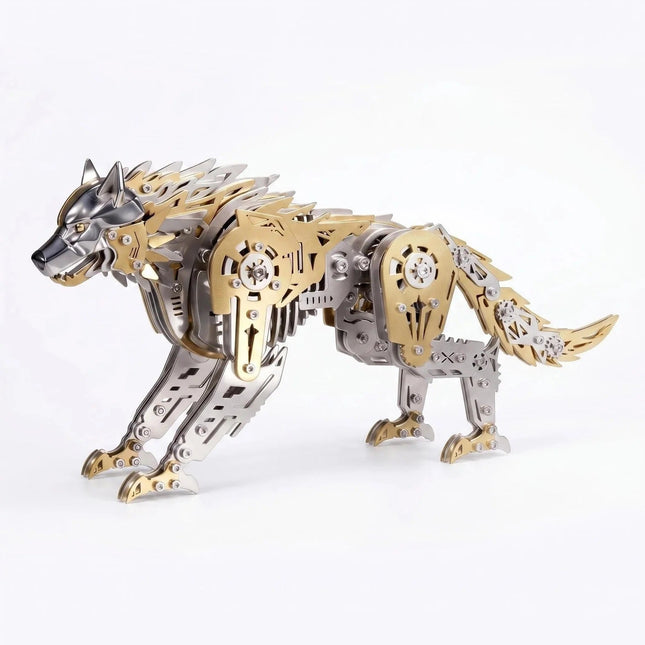 Mechanical Wolf 3D Metal Model Kit DIY Articulated Puzzle for Adults and Kids Floatingcity gear
