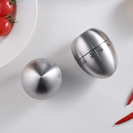 Egg  Apple Timer Stainless Steel Mechanical Rotating Alarm Floatingcity