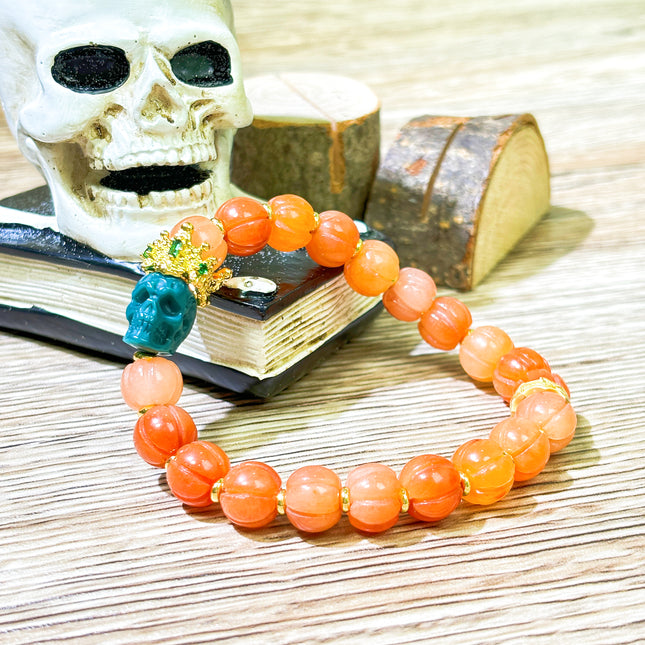 Halloween Special Edition Crown Skull Crystal Bracelet Floatingcity